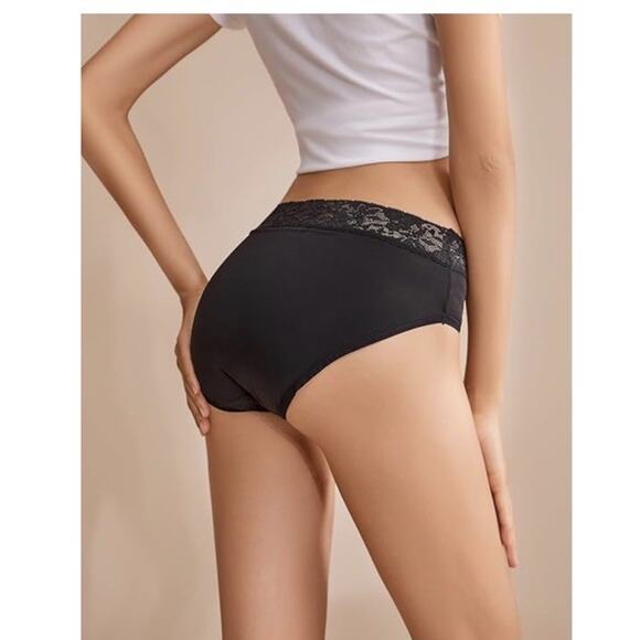 KPBMKE Leakproof Period Underwear Panties For Women Black Lace Size Large 3 Pack - Picture 2 of 9